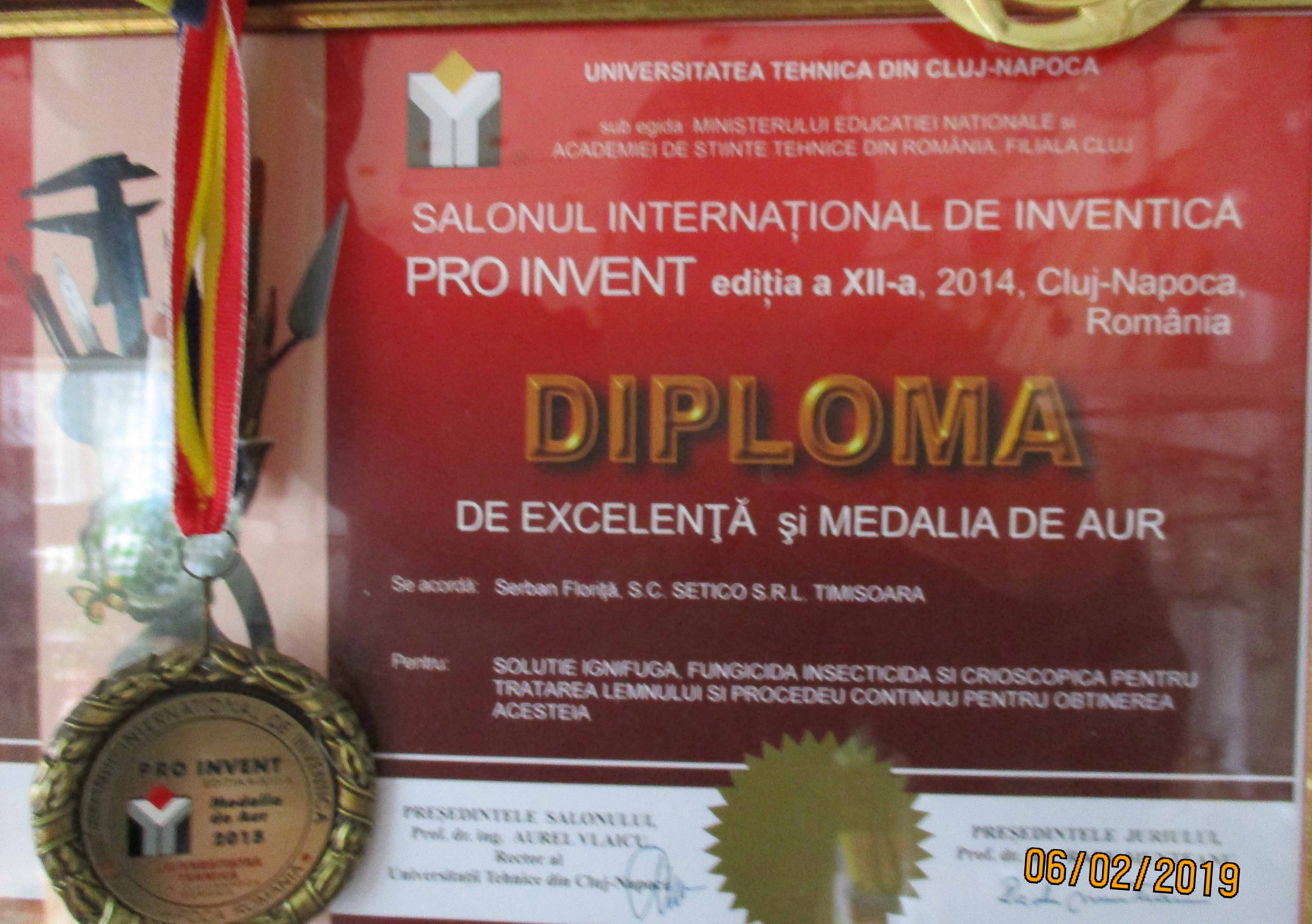 premiu la salonul international de inventii cluj 2014